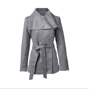 Grey faux suede jacket size xl